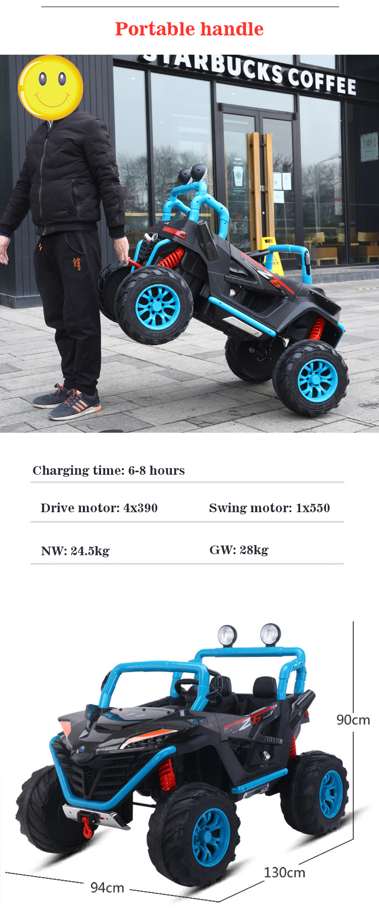 Remote Control Ride On Cars Toys for Kids Plastic SUV 12v Battery Electric Four Wheel