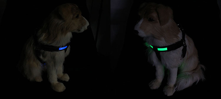 Rechargeable Sport LED Dog Harness Soft With Battery Flashlight
