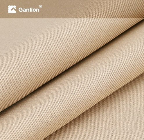 Khaki Poly Cotton Workwear Medical Uniform Fabric High Temperature Washing