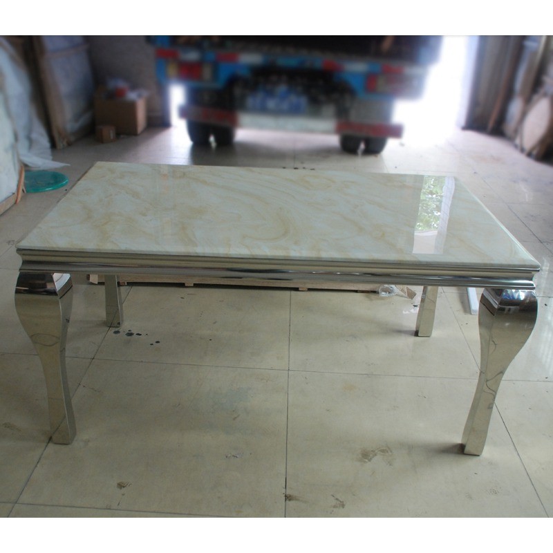 European Silver Wedding Banquet Tables 150X90X75 Dining Room Table