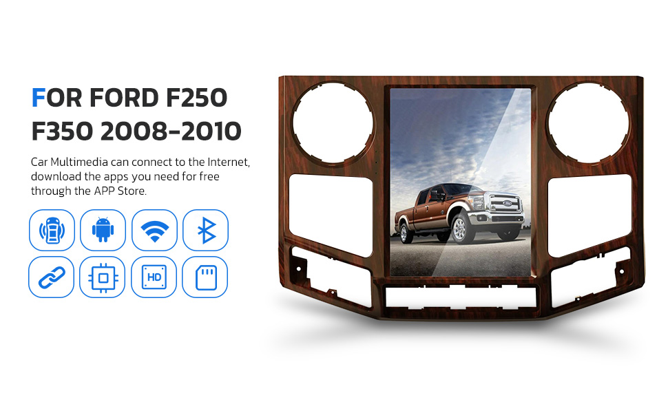 Viknav Car Radio For Ford F250 F350 (2008 2009 2010) 12.1 inch Android Auto Multimedia GPS Navigation Head Unit 8 Core S