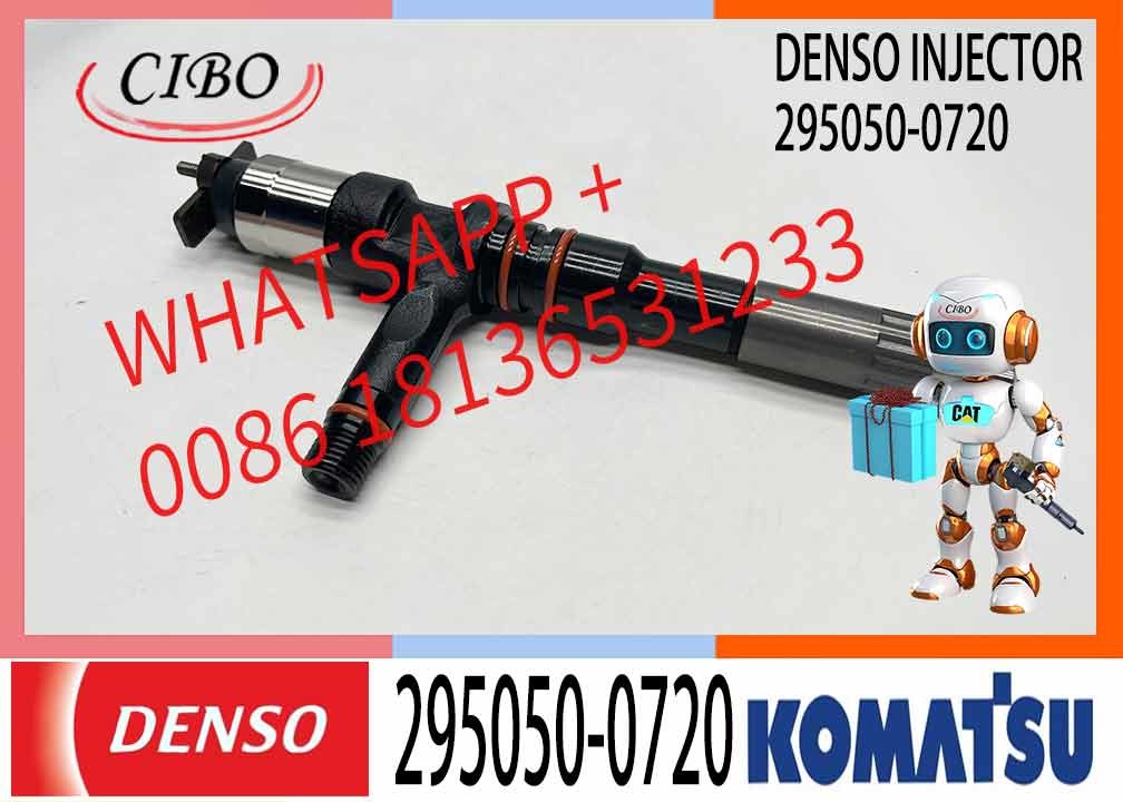 DENSO diesel Fuel Injector 295050-0720 6252-11-3100 for Komatsu SAA6D125E-6A/6B/7A Engine