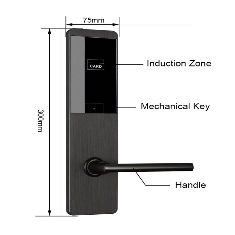 Zinc Alloy S50 Wifi Door Lock With Handle MF1 Electronic Card Lock System