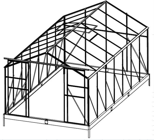 Spire Garden House Green House Aluminum Frame Sunshine Room