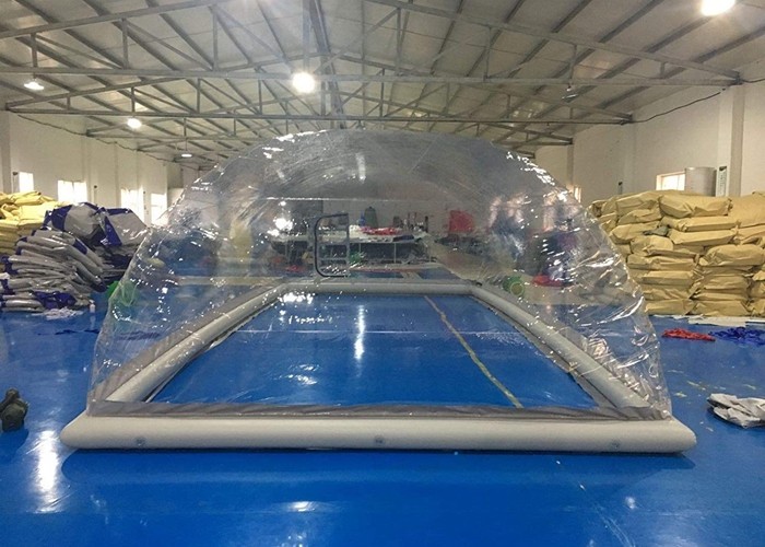 Commercial Inflatable Transparent 8m Swimming Pool Dome Cover tent