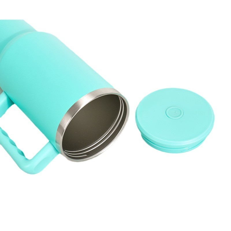 40 Oz Tumbler With Handle Keep Cold 40 Hours Stainless Steel Tumbler With Lid And Straw Double Wall Vacuum Reusable Sports Water Bottle With Handle