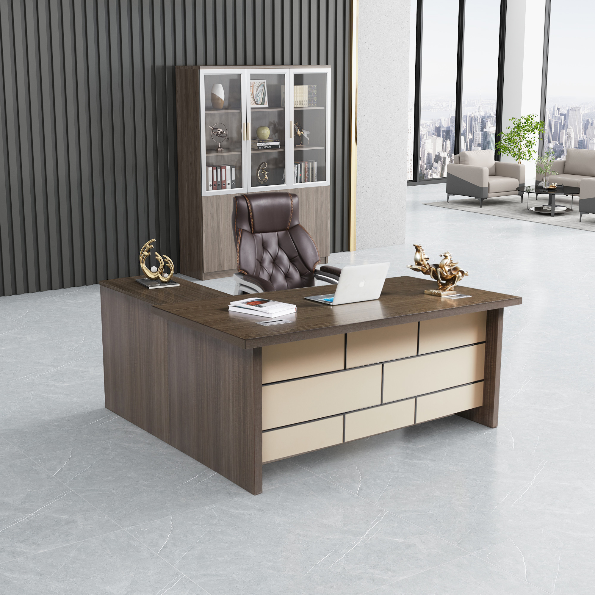 wood computer desk