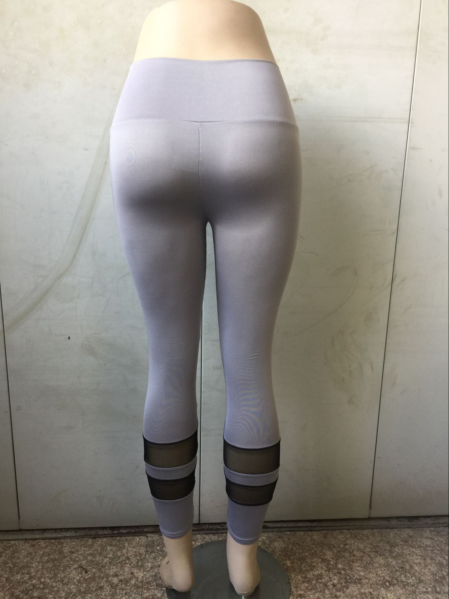 Fitted Ribbed Women Tight Yoga Pants Autumn Anti Cellulite Workout Leggings