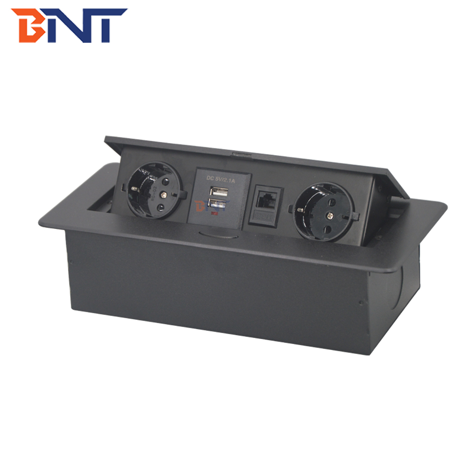 Conference power data solution office table mounted pop up outlet with usb charging