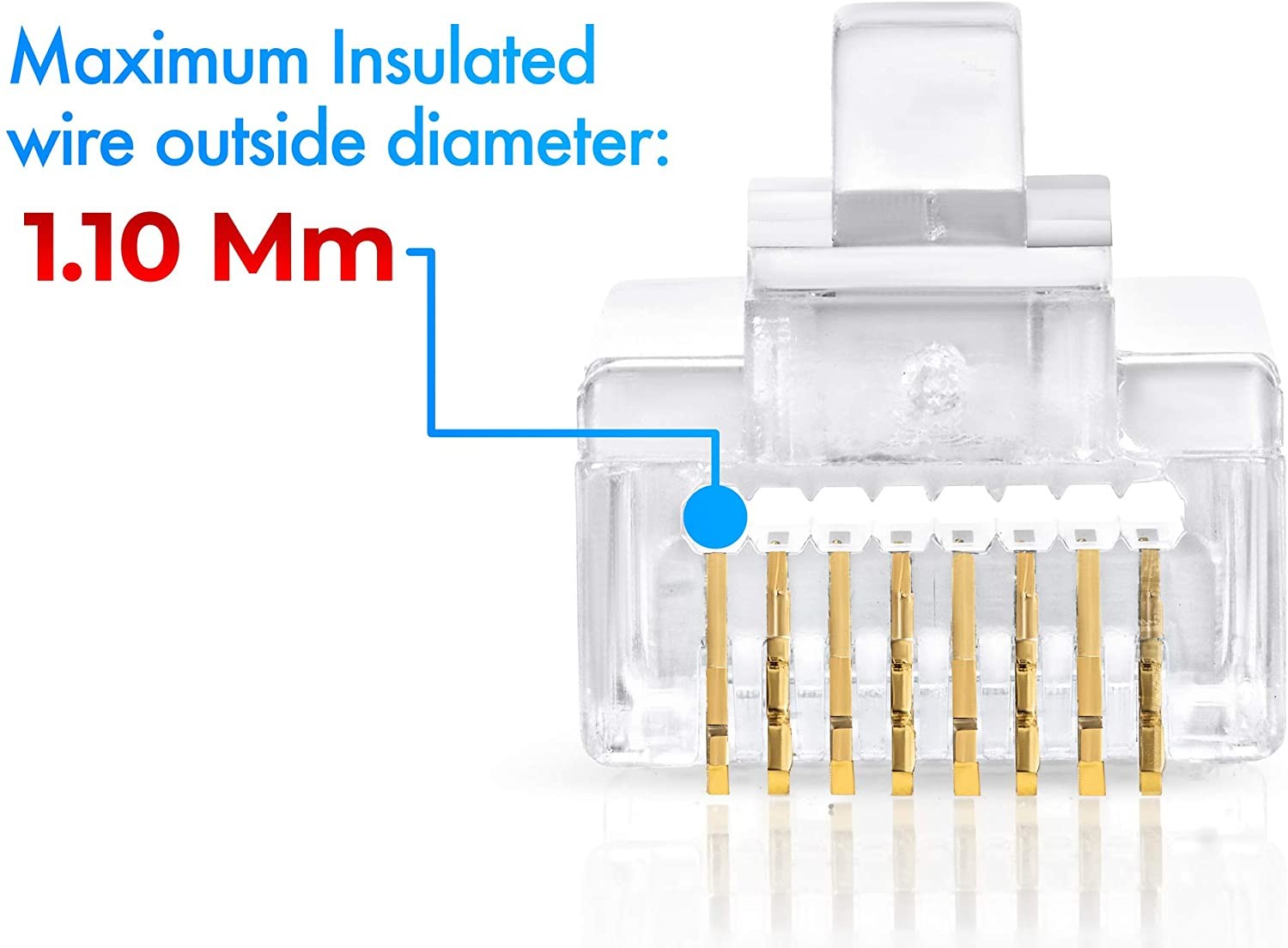 Male UTP Cat5e Cat6 Toolless RJ45 Connector For LAN Cable