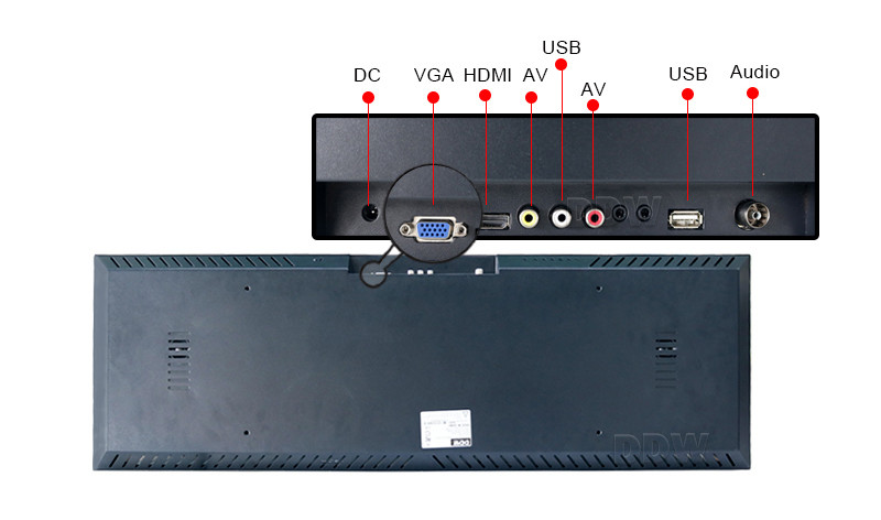 700 Nits 23.1'' Transparent LCD Screen Stretched Digital Monitor Display For Elevator