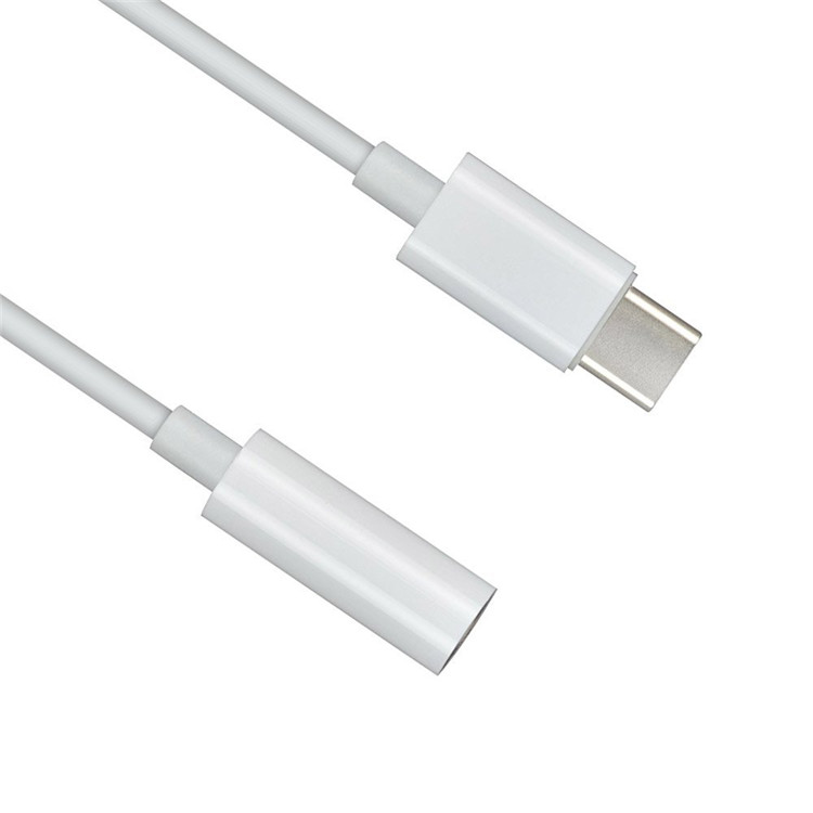 TPE usb converter type c to 3.5mmDC audio aux headphone cable male type c Adapter otg