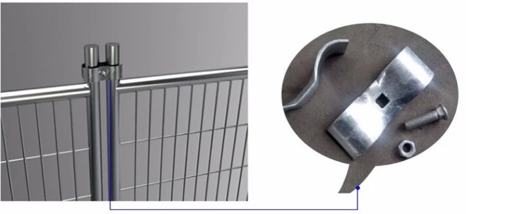 Electric Galvanized Steel 2.1*2.9m Temporary Security Fence 70*150mm Mesh