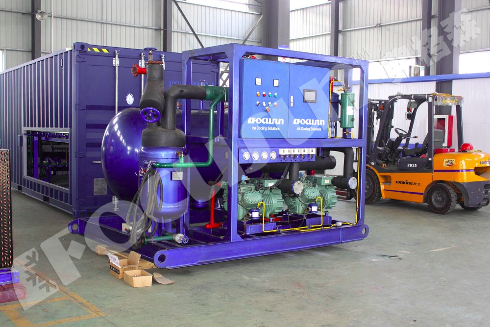 Ice Storage Capacity FOCUSUN 20 T/Day Tube Ice Machine with Automatic Ice Packer