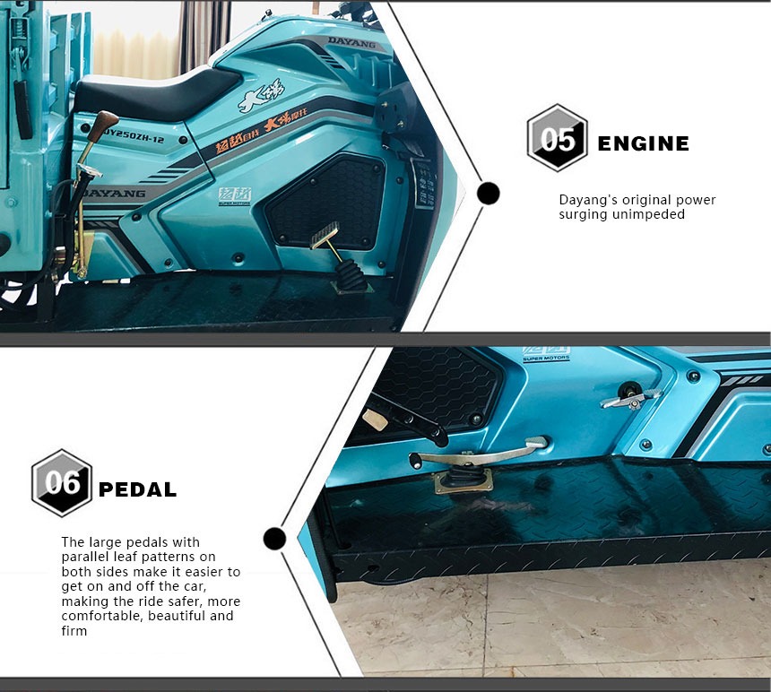 200/250/300cc Water Cooled Engine Cargo Tricycles Perfect for Long-Distance Travel