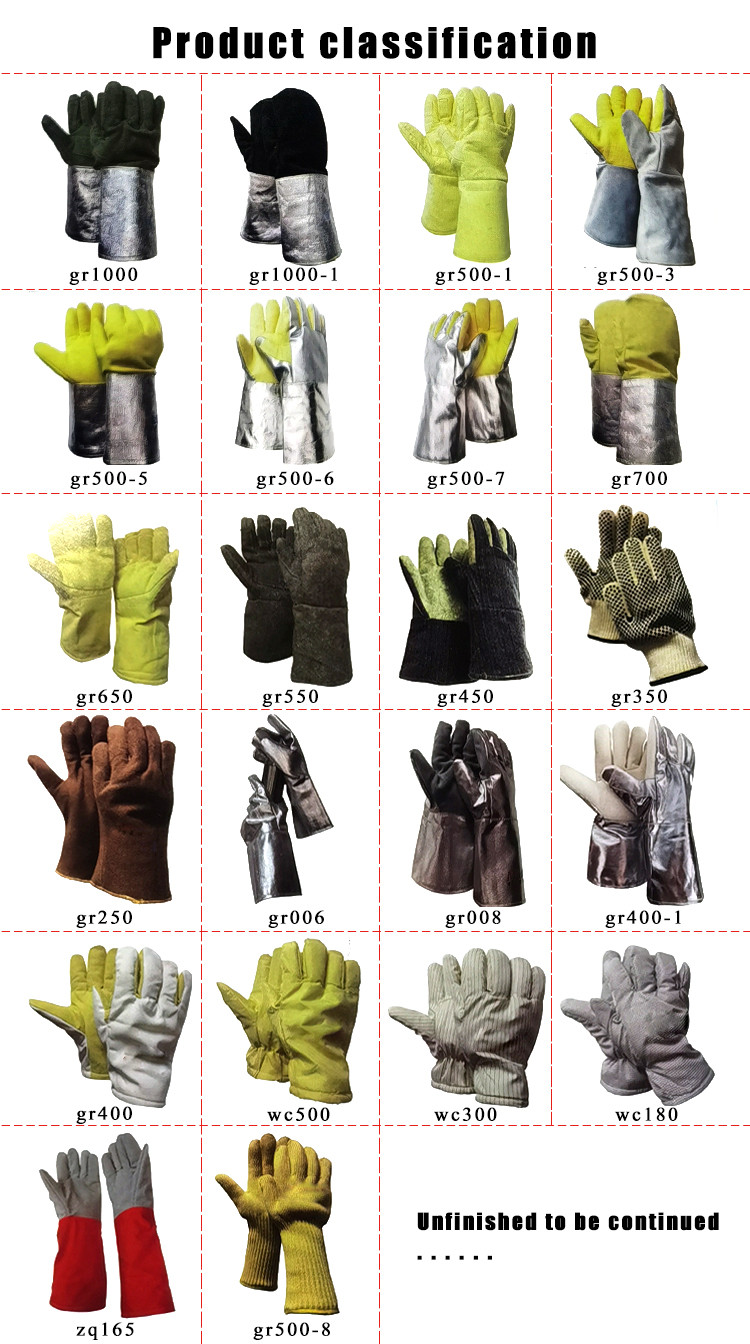 White Thickening ESD Anti Static Heat Resistant Gloves 5mm Grid Style