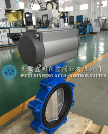butterfly valve with pneumatic actuator