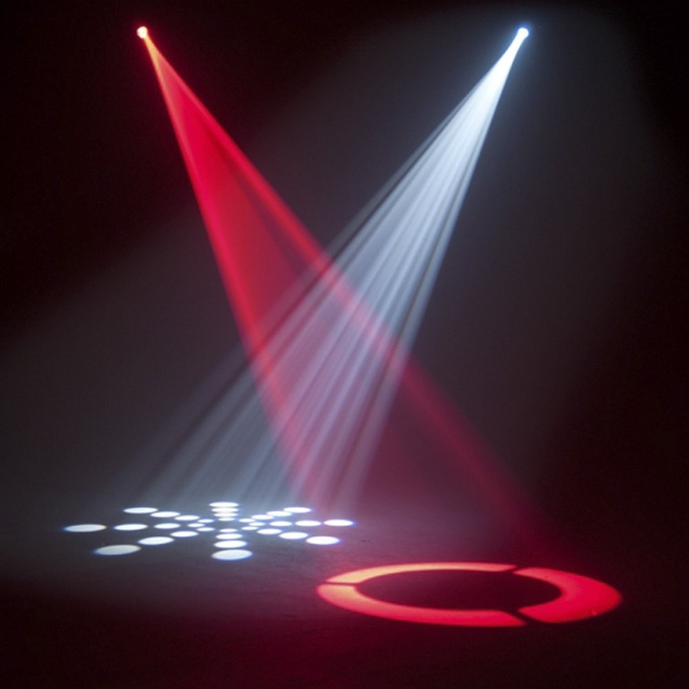 1 pcs * 12W LUMINUS LED White Beam Moving Head Light Gobo + Spot Effect