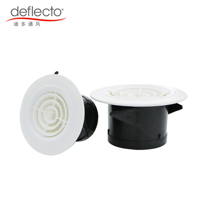 Wall Mounted Plastic Air Vents Swirl Diffuser Adjustable Air Outlet