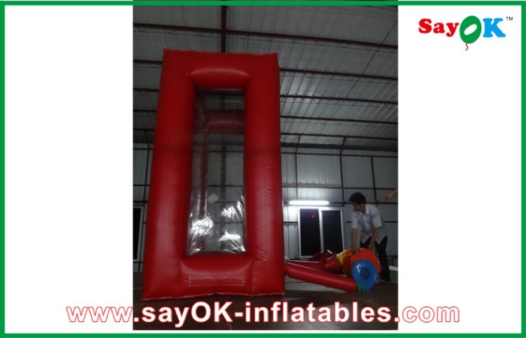 Red 0.44mmPVC Inflatable Money Machine For Rental Business