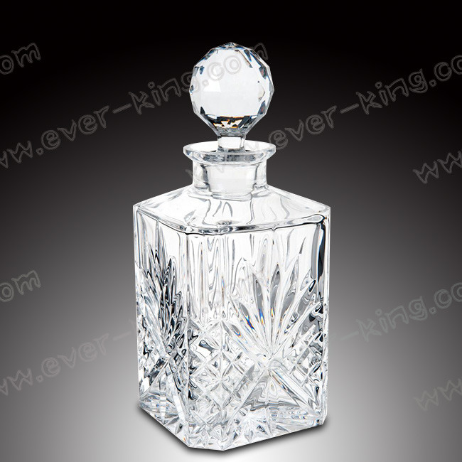 Super Flint Crystal White 750ml Alcohol Container Glass