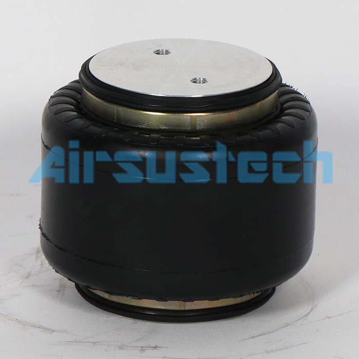 High Load Capacity Convoluted Air Spring With 55-90 MM Stroke Length Aluminum Alloy Cover Plate Material
