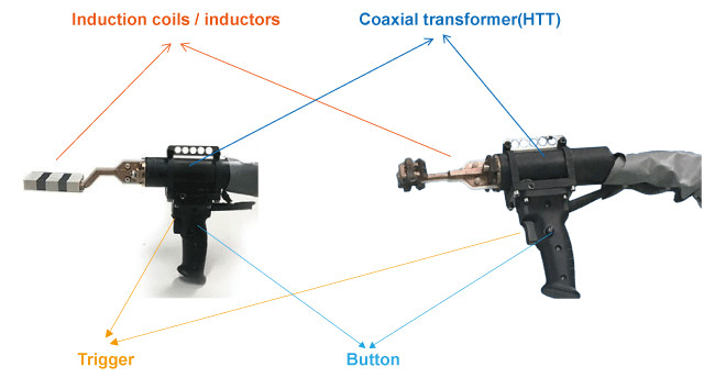 High Frequency Handheld Induction Brazing 60Hz With Continuous Heating Button