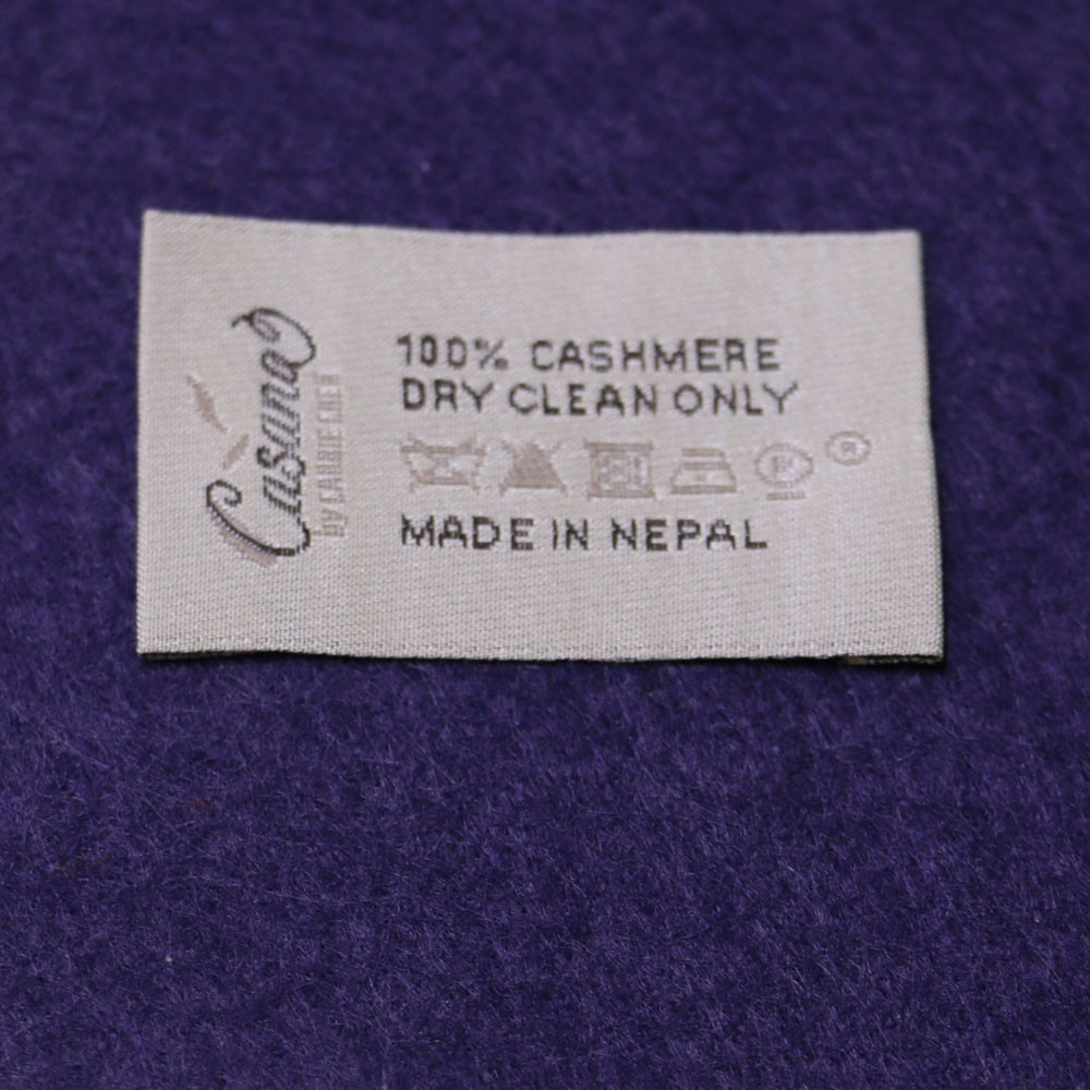 Eco - Friendly Polyester Woven Fabric Labels Without Fold , Testex Certification