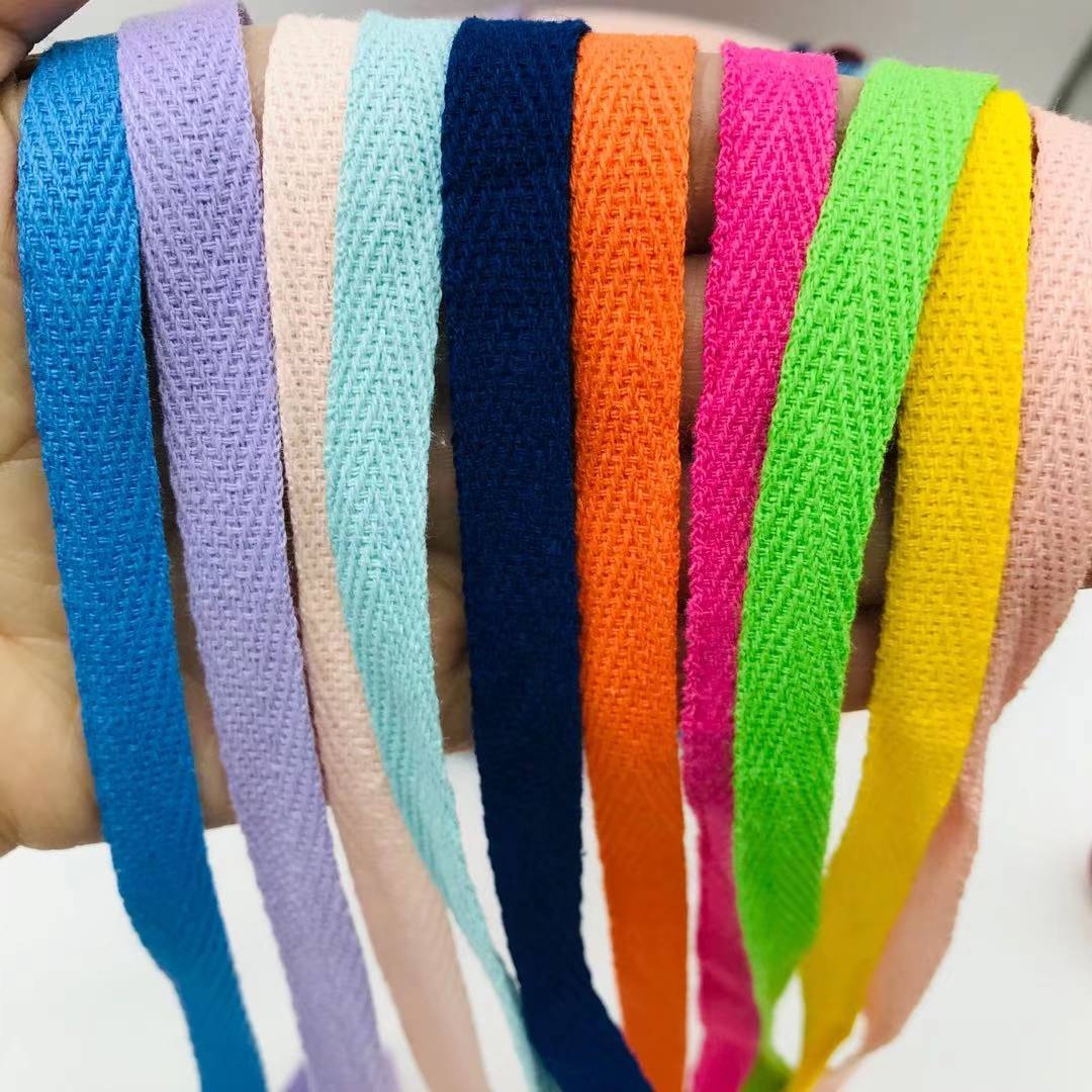 Natural Cotton Twill Tape 1 Inch Bunting Bias Tape Herringbone Webbing Tape Roll for clothing
