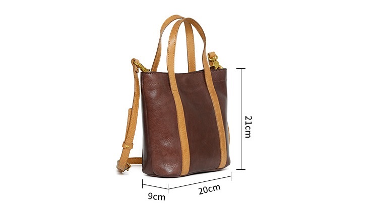 Handmade Vegetable Tanned Cowhide Full Grain Leather Handbags