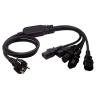 Buy cheap European 3 Pin Male to 5X IEC 320 C13 Cord 1.5M from wholesalers
