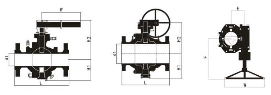 Class 600 Carbon Steel Flanged Ball Valve WCC Ball Valve API6D