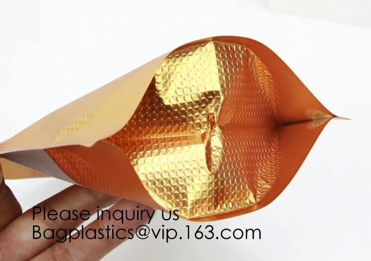 Matte Metallic Color with Frosted Window Display Stand-Up k Bags,Aluminum Foil Back - Resealable k and Heat