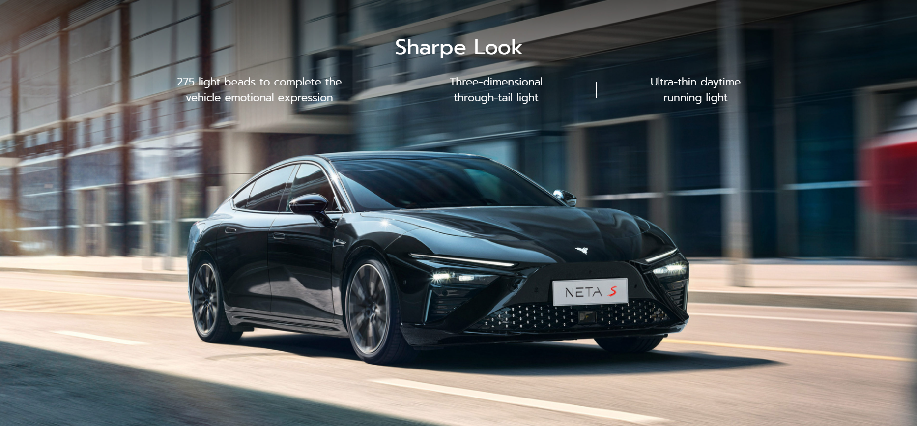 2024 Neta S Extended Range Pure Electric Vehicle 4 Door 5 Seats Sedan with 1060 KM Range and Programmable 231 HP Motor