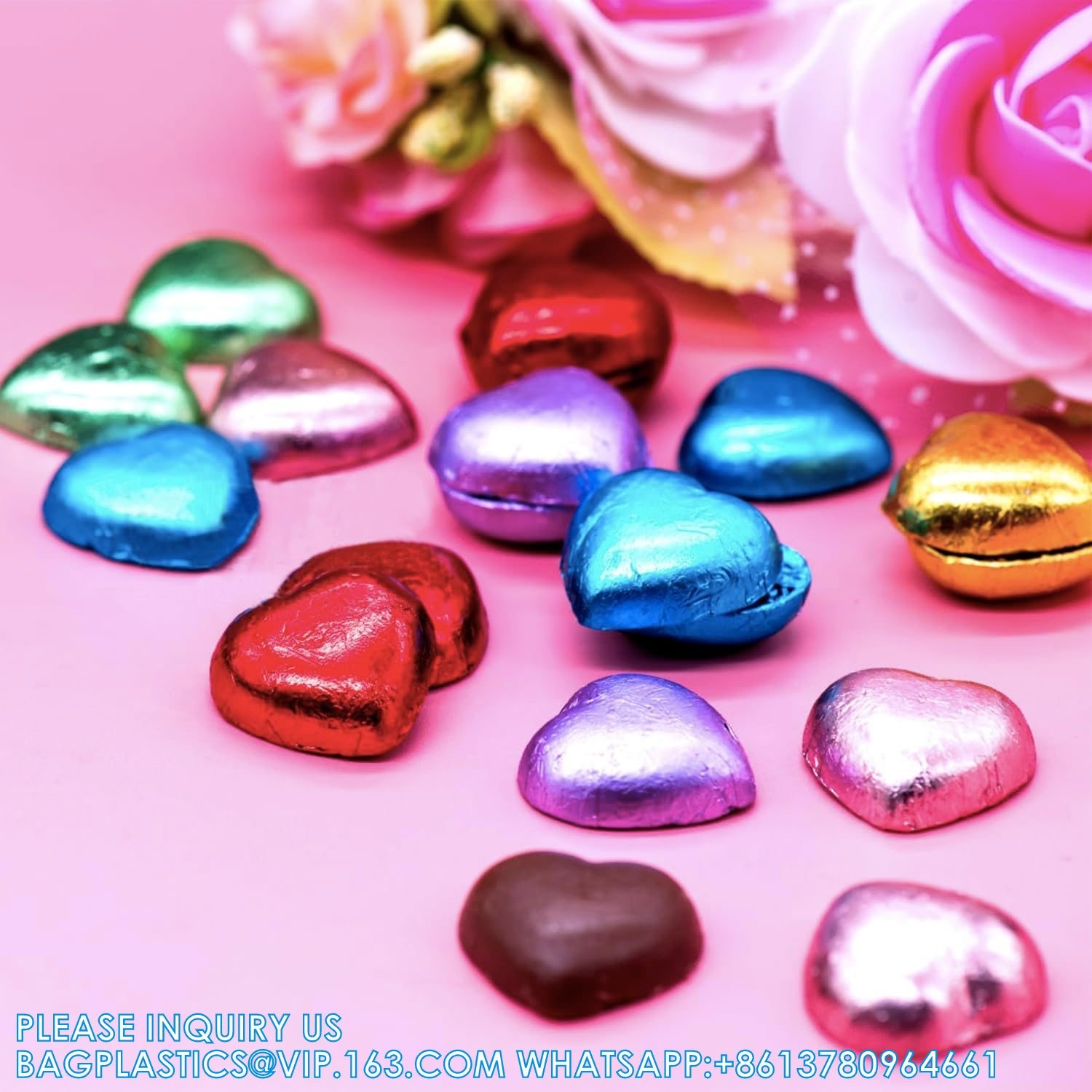 Foil Candy Wrappers, Chocolate Wrappers Sugar Wraps Square Candy Wrapping Paper Food Candy Tin Foil Wrappers Alu