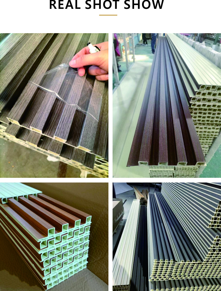 Decorative Wallboards Ceiling Louver Wpc Fluted Panels Slat Wood Pvc Wpc Wall Panels Interior With Led