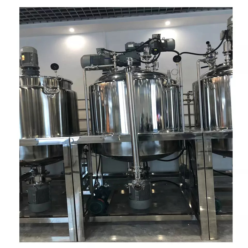 SUS316L Body Lotion Cosmetic Emulsifier Mixer Making Machine Practical
