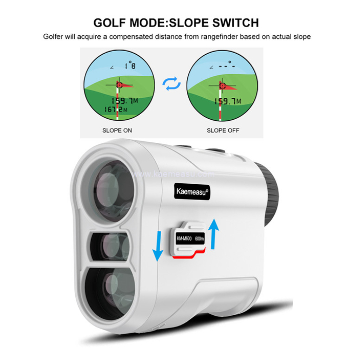 kaemeasu Golf Range Finder CR2 Battery Model Telescope Flagpole Lock Angle Measuring Distance Meter M1000
