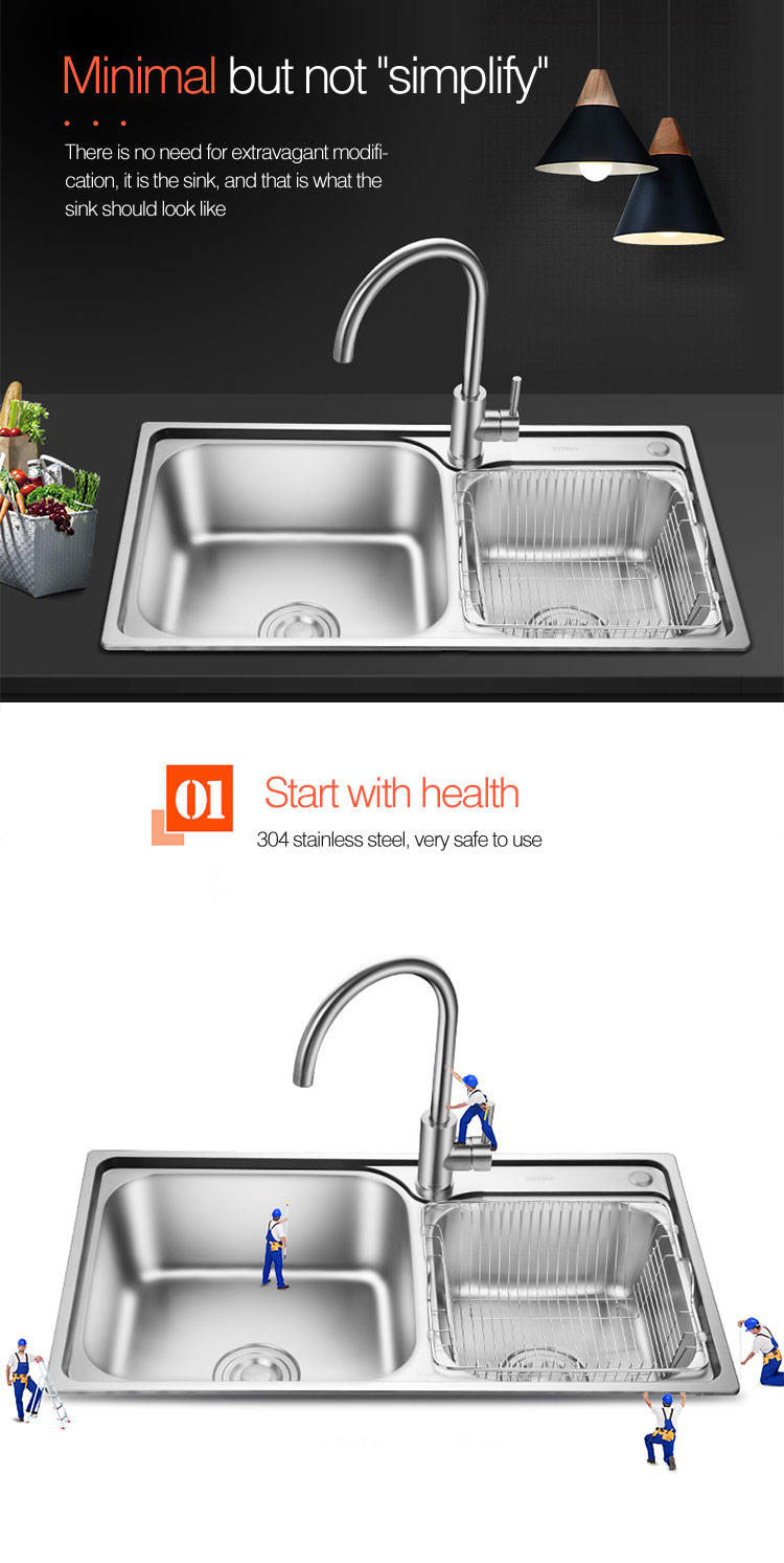 Chrome Movable Handle Kitchen Sink Tap 1.8 Gallons Per Minute