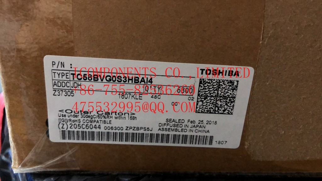 TC58BVG0S3HBAI4 KIOXIA NAND Flash Parallel 3.3V 1G-bit 128M x 8 63-Pin FBGA