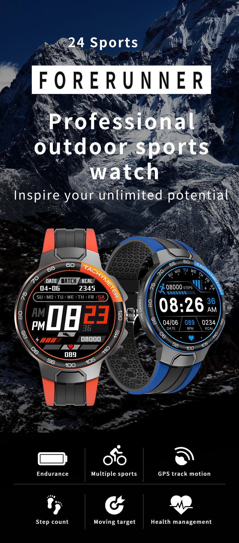 Oxygen Monitor Bluetooth IOT Devices Magnetic Charging IP68 BP
