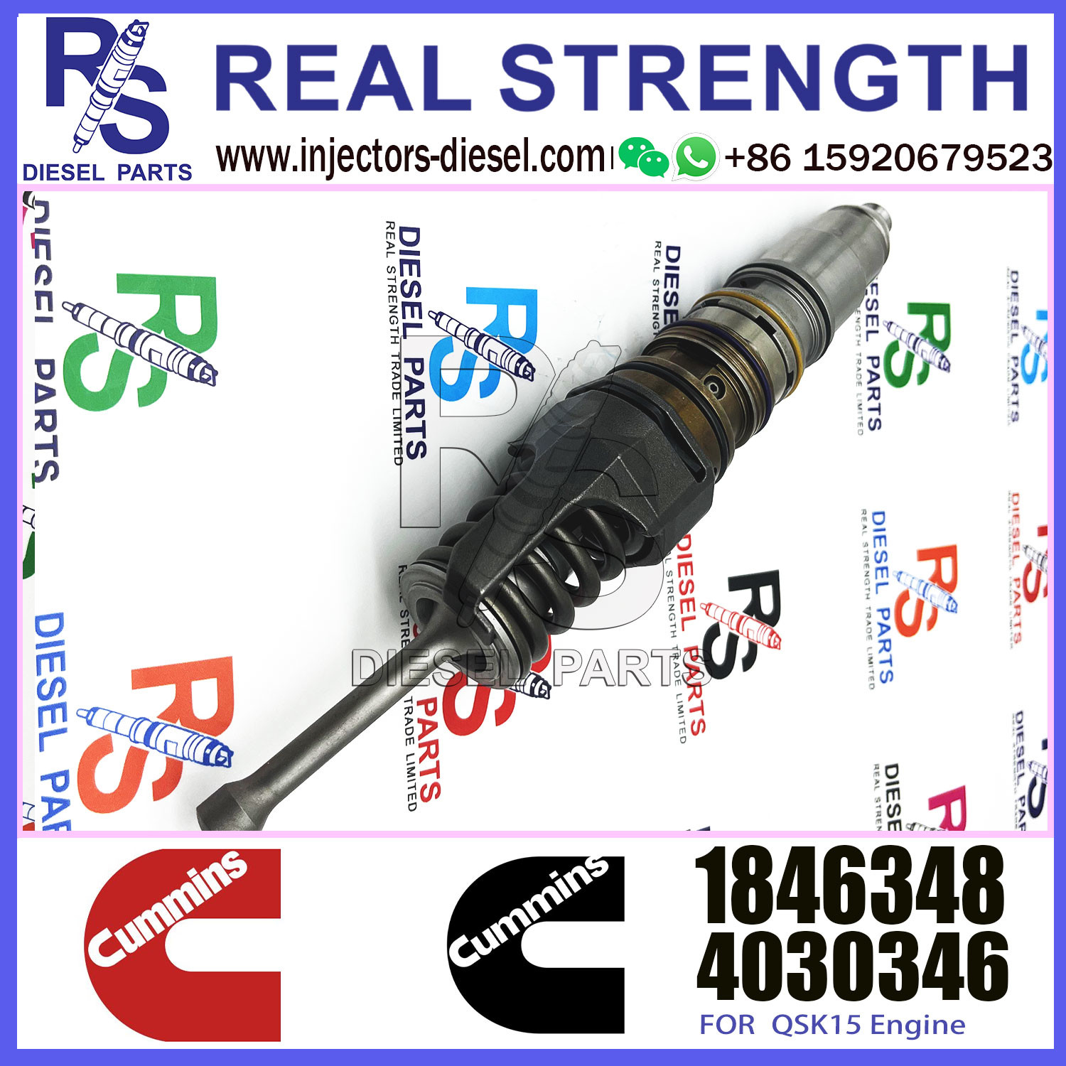 Common Rail Fuel Injector 3766446 5634701 4088725 4903455 1846348 For QSX15 ISX15 Engine