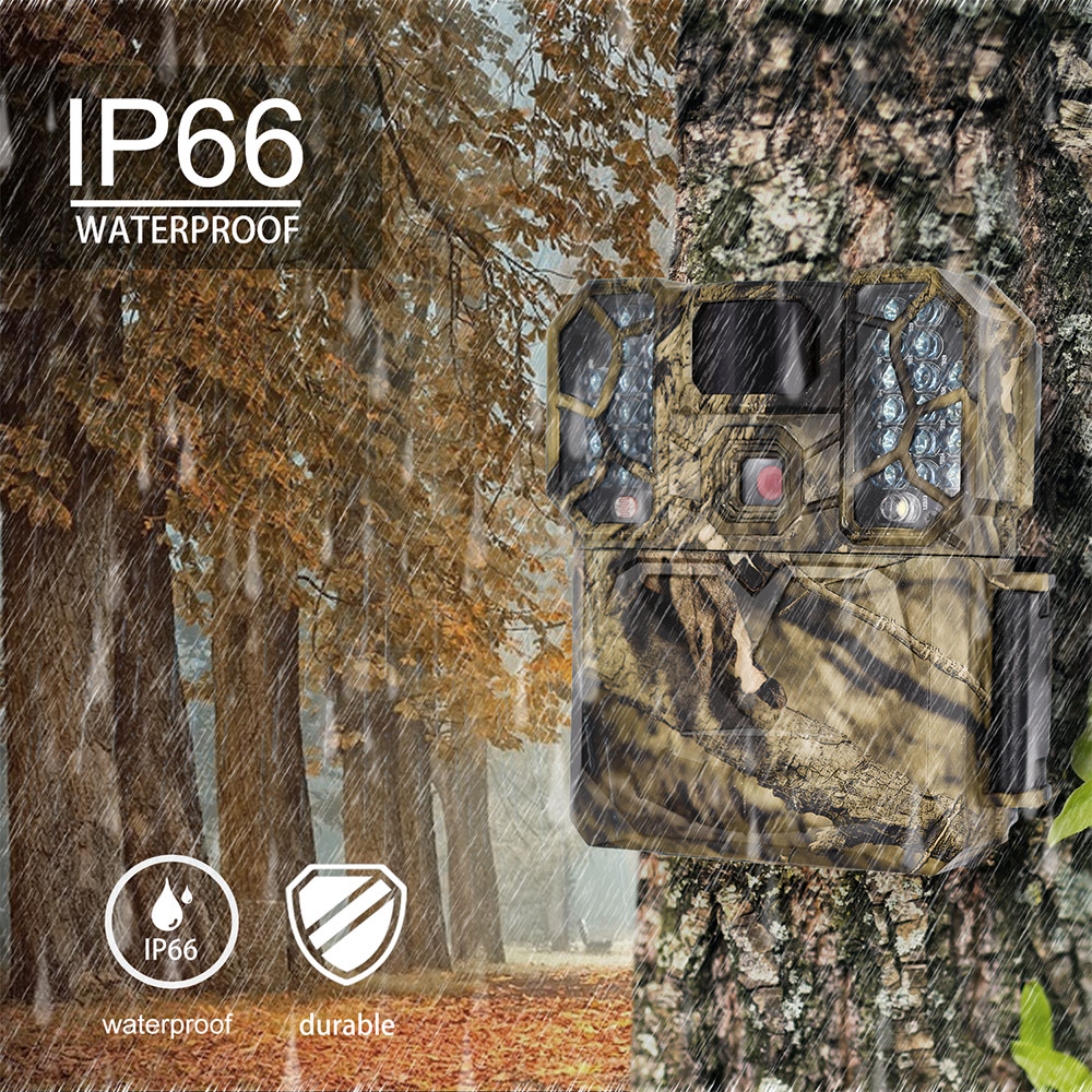 FHD 4K 32MP 0.13mA Wireless Hunting Trail Cameras 0.15s Fixed Focus
