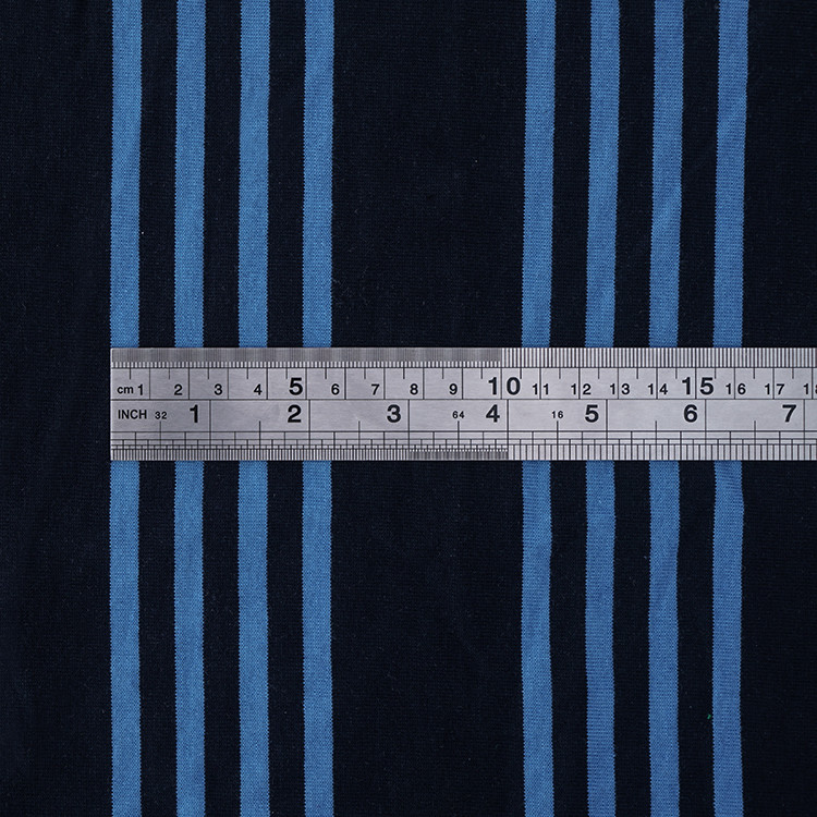 Smooth Striped Cotton Jersey Fabric Yarn Dye Plain Sweat Absorbing Material