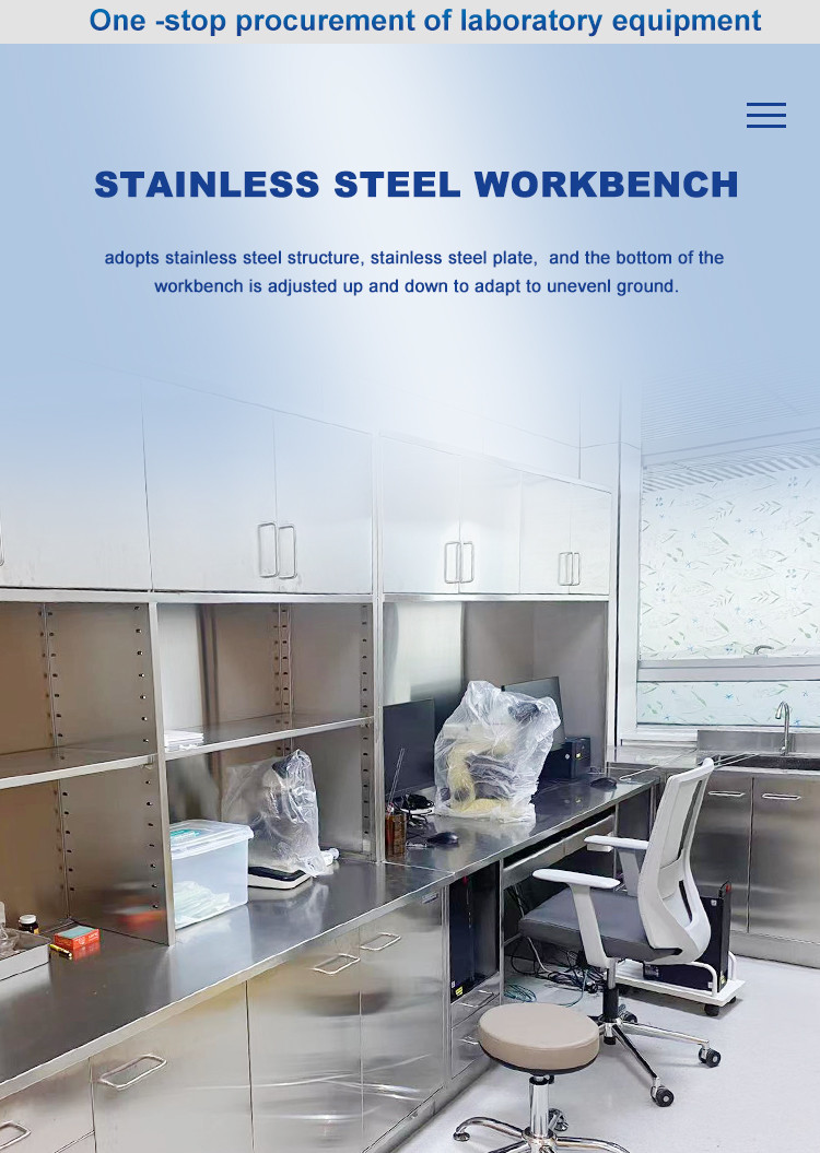 Corrosion Resistant Stainless Steel Lab Bench for School Pharmaceutical