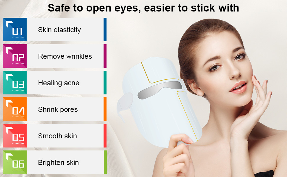 Photon LED Light Therapy Mask 3 Colors Wireless Infrared Face Mask