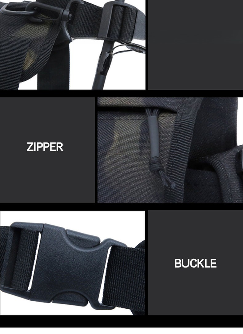 Outdoor Training Leg Bag Backpack For Camping 0.51kg/pc Physiological Curve Back
