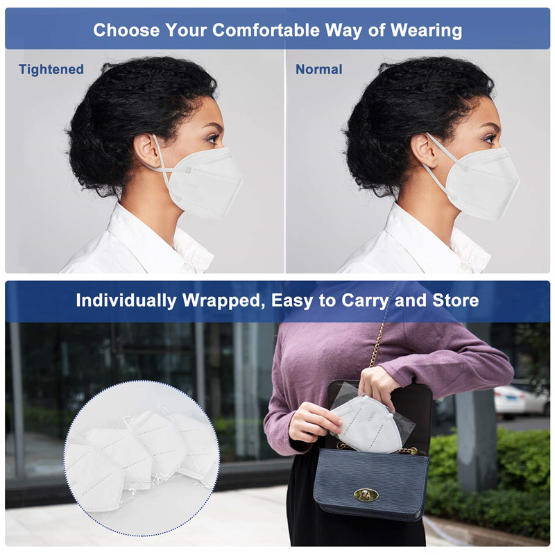 5 Layer Nonwoven Disposable KN95 Non Medical Face Mask Cone Shaped More Air Flow Inside GB2626 Standard