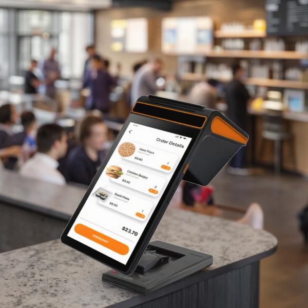 Food Truck POS System Tableside Ordering Terminal and 2D Infrared Scanner for Seamless Transactions