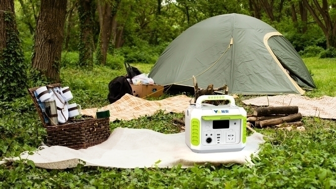 Portable Power Station,300Wh/292000mAhSolar Generator,Lifepo4 Battery Power Supply 300W Peak 500W with USB-C ,PD60W 4